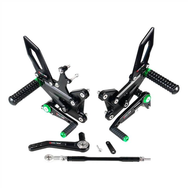 Motorrad Fußrasten Für K┐awasaki ZX-4R SE ZX-4RR 2022 2023 Motorrad Fußrastenanlage Fußrasten Fußrasten Fußrasten Pedal CNC Einstellbare Aluminium Zubehör(Green) von SOFBO