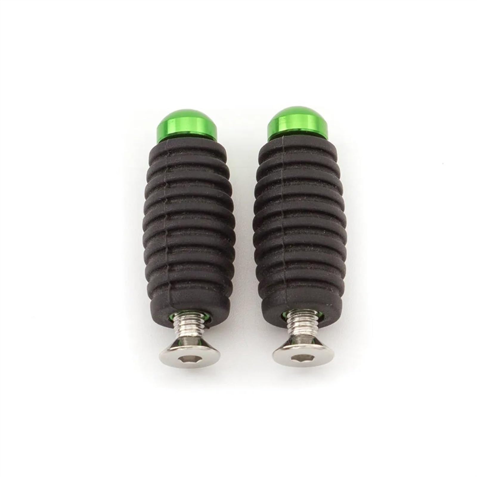 Motorrad Fußrasten Für Motorräder, Mopeds, Karts, Roller, Fußrasten, CNC-Motorradzubehör, 6 mm Universal-Pedale, Fußstütze, Fußrasten(Green) von SOFBO