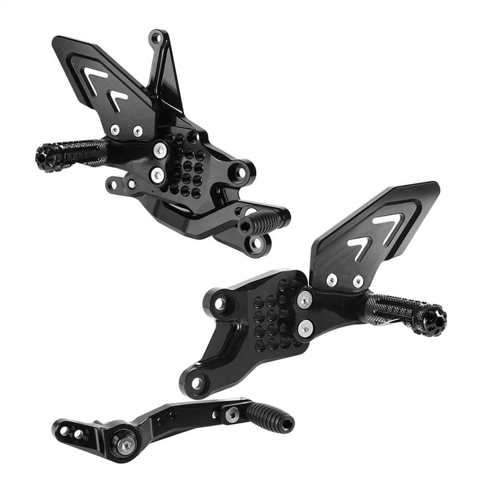 Motorrad Fußrasten Für Y┐AMAHA YZF R7 2021 2022 2023 Motorrad Fußrastenanlage Fußraste Fußraste Fußraste Pedal YZF-R7 CNC Einstellbare Aluminium Zubehör(Black) von SOFBO