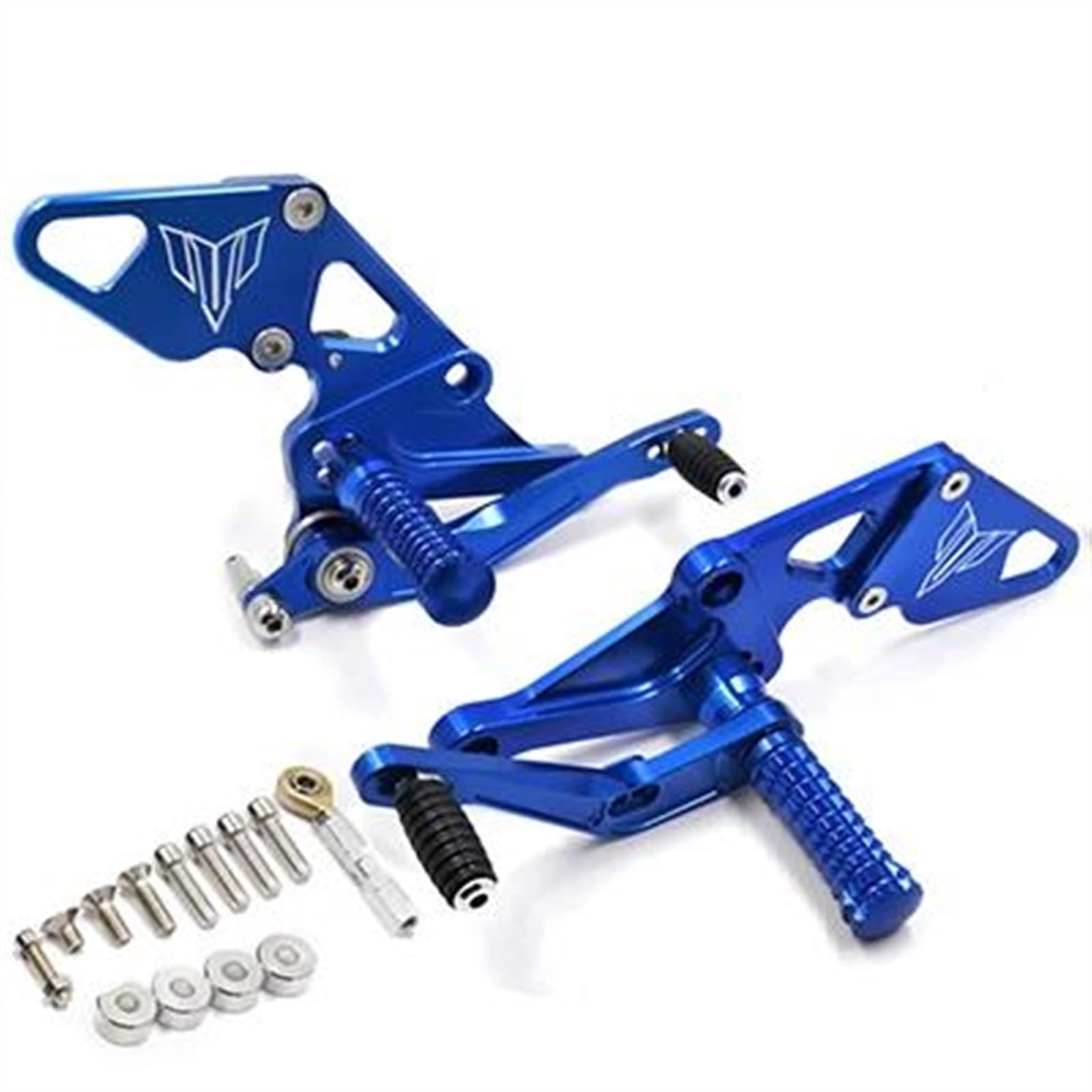 Motorrad Fußrasten Für Y┐amaha FZ07 MT07 MT-07 2013-2017 Fußstütze Motorrad CNC Billet Fußraste Fußsteuerungssatz Hinten Set(Blue) von SOFBO