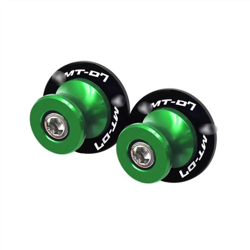 Sturzpads Motorrad 6MM Für Y┐AMAHA MT-07 FZ-07 MT 07 FZ07 2015-2022 2021 MT07 Logo Motorradzubehör CNC Schwingenspulen Slider Stand Schrauben(Green,A) von SOFBO