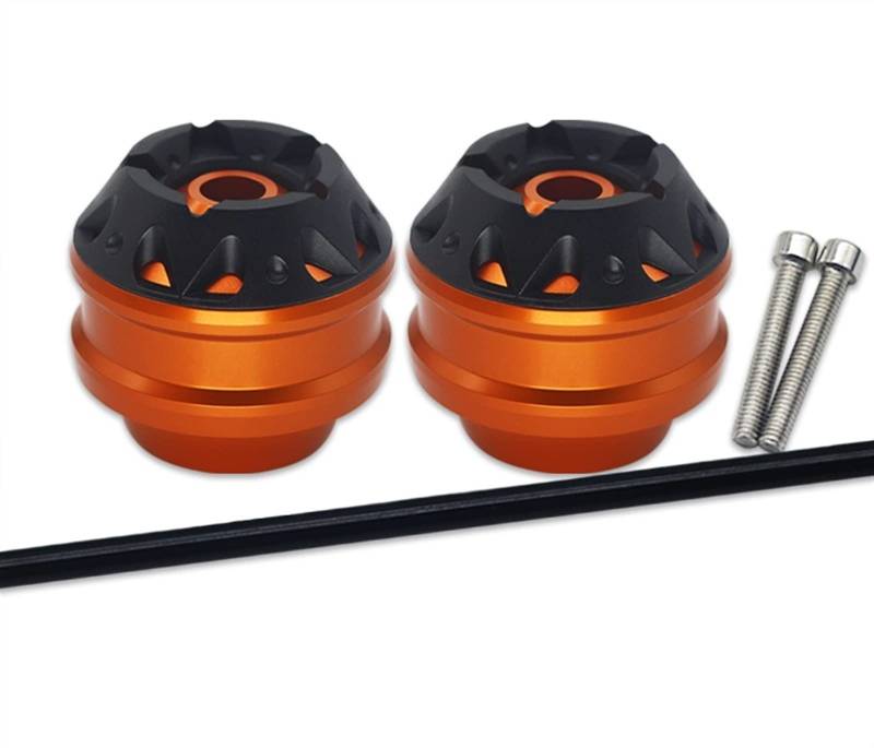 Sturzpads Motorrad Für B┐MW F800R F800S F800GT F800ST F 800 R 800GT Motorrad CNC Vorderachse Gabel Radkappe Crash Sliders Fallschutz Pad Kit(Orange) von SOFBO