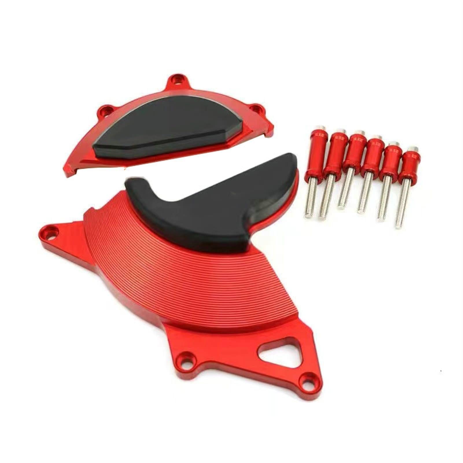 Sturzpads Motorrad Für H┐ONDA CB650R 2019 2020 2021 Motorrad Motorgehäuse Stator Kupplungsabdeckung Guards Crash Pad Protector CB650R(Red,B) von SOFBO