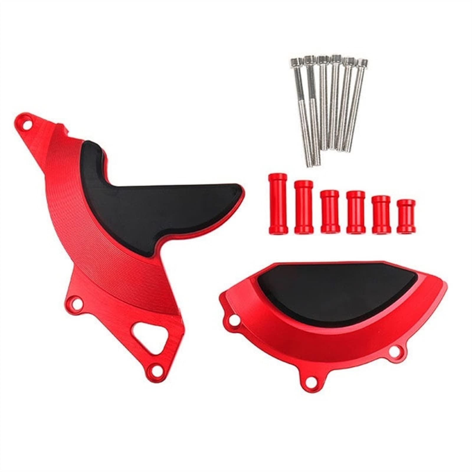 Sturzpads Motorrad Für H┐ONDA CB650R CB 650R 2019 2020 2021 Motorrad Motorgehäuse Stator Kupplungsabdeckung Guards Crash Pad Frame Sliders Protector(Red,NO Logo) von SOFBO