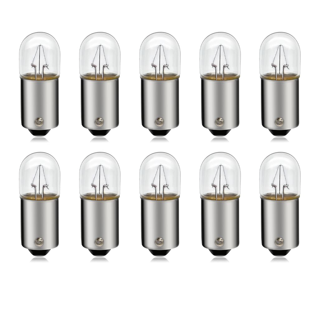 SOFOC-BA9S Innenlampen für Auto Armaturenbrett Anzeigelampen Auto Dome Light Kartenlampe Kofferraumbeleuchtung usw. 12V 4W Warmweiß 10 Stück von SOFOC