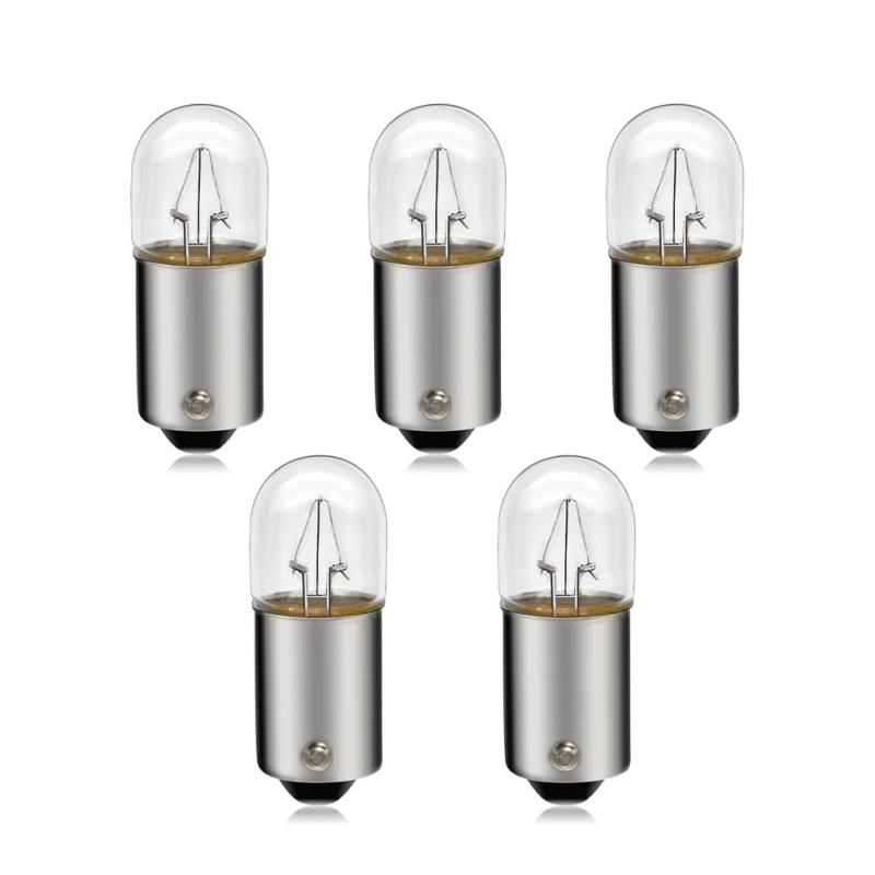 SOFOC-BA9S Innenlampen für Auto Armaturenbrett Anzeigelampen Auto Dome Light Kartenlampe Kofferraumbeleuchtung usw. 12V 4W Warmweiß 5 Stück von SOFOC