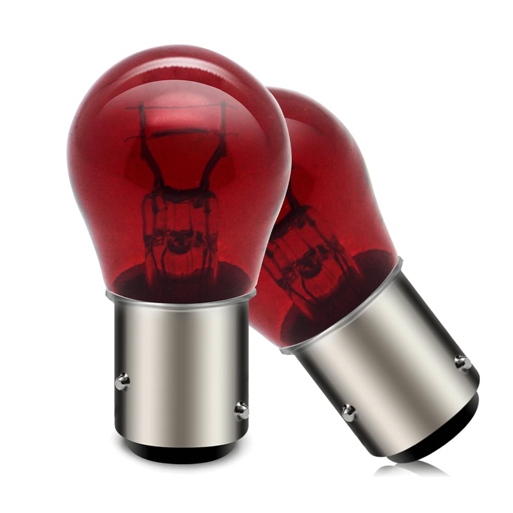 SOFOC BAW15D PR21W Bremslichter Blinker Lampen für Auto/Motorrad S25 12V 21W Rot Fern- / Abblendlicht Design 2Pcs von SOFOC