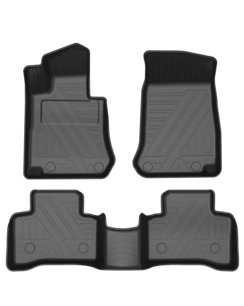 Autofußmatten 3-teiliges Auto-Fußmatten Für Benz Für GLC Für X253 Coupé Für C253 2015-2023 GLK X204 Allwetter-Fußmatten Pad Tablettmatte Zubehör Automatten(for r X253 15-23) von SOHINI