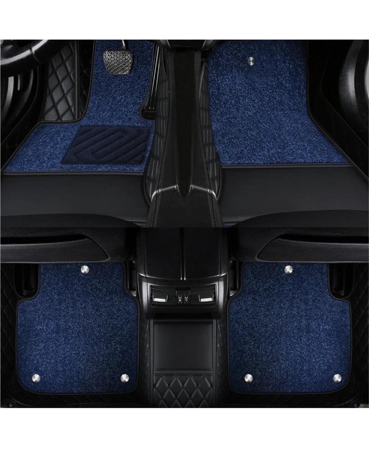 Autofußmatten Auto-Fußmatten Für Benz S Für Klasse Für W221 2004-2013 W222 W223 Innenraum Autozubehör Automatten(Black bule 5pc,W222 5pc 24-20) von SOHINI