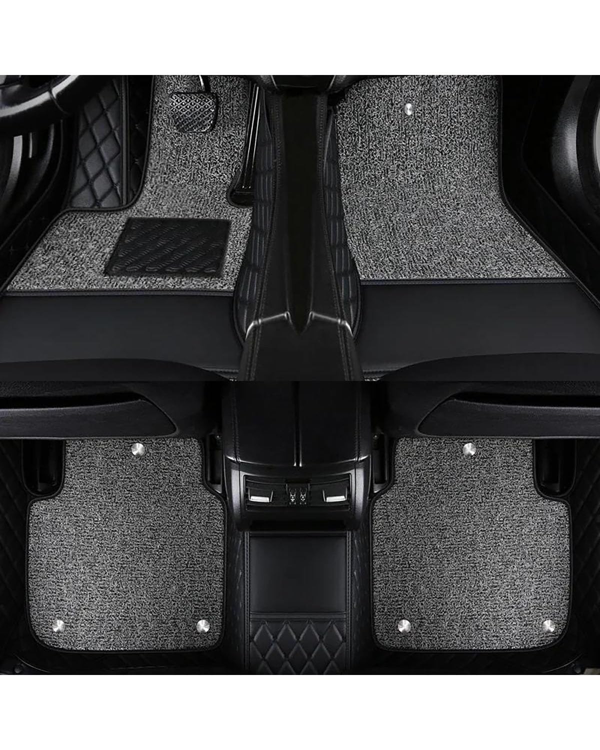 Autofußmatten Auto-Fußmatten Für Benz S Für Klasse Für W221 2004-2013 W222 W223 Innenraum Autozubehör Automatten(Black gery 5pc,W222 5pc 24-20) von SOHINI