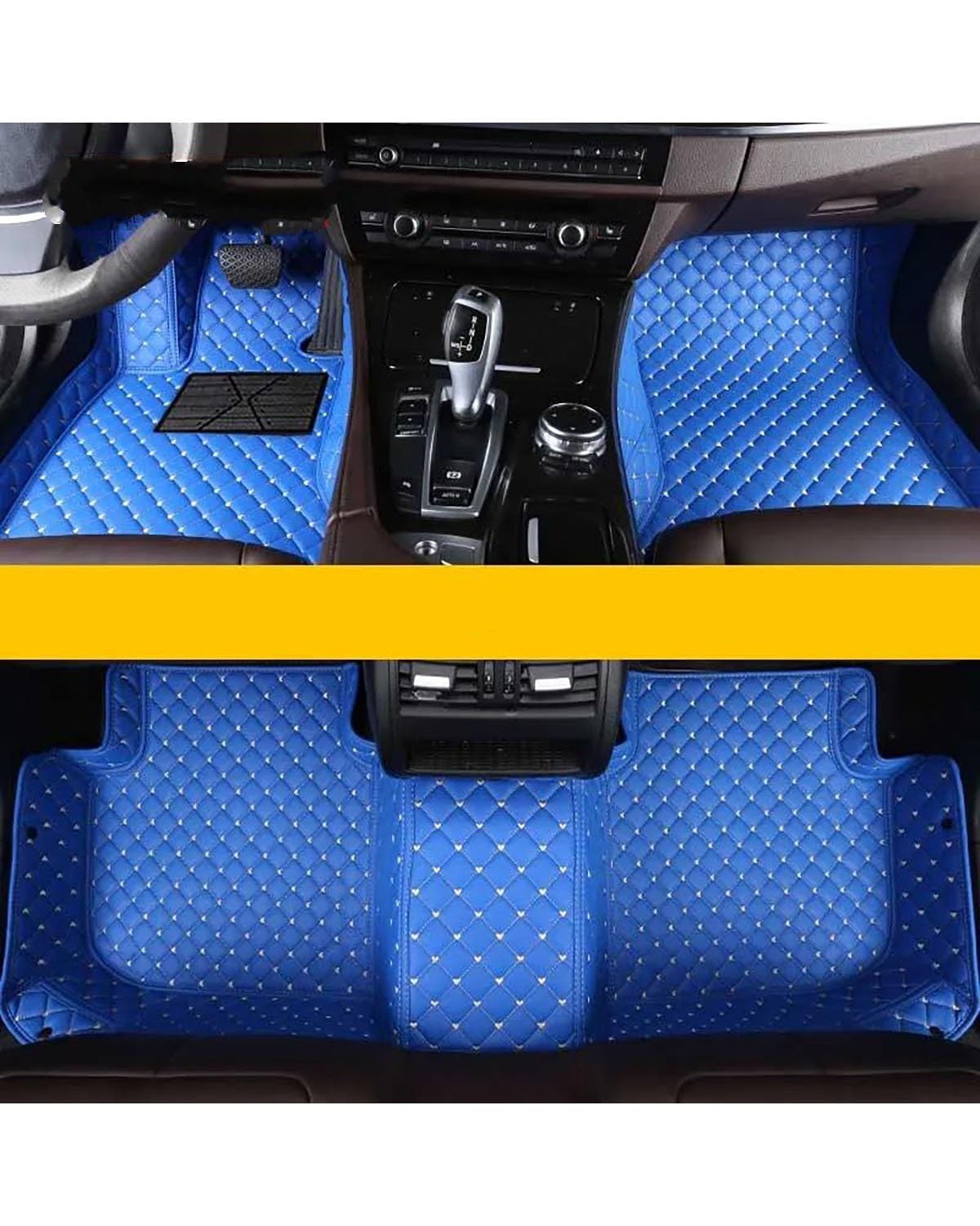 Autofußmatten Auto Fußmatten Für Mitsubishies Für Outlander 2000-2023 Auto Teppiche Fuß Coche Zubehör Automatten(Blue,2019-2022-2023) von SOHINI