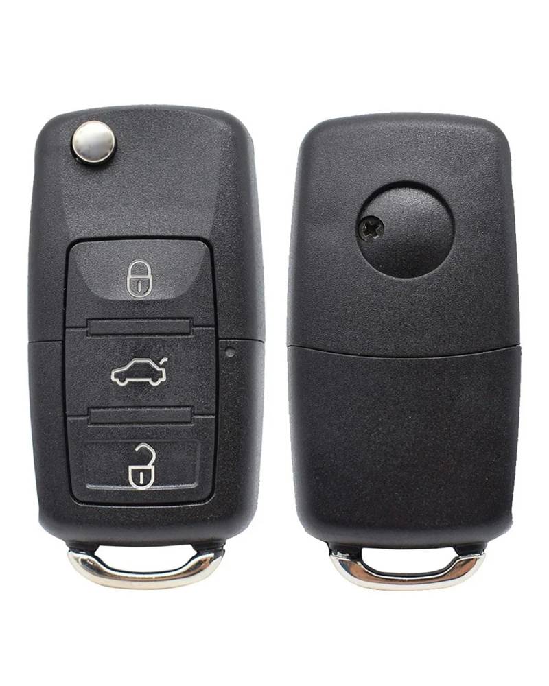 Autoschlüsselgehäus 2 3 Tasten Auto Remote Flip Schlüsselanhänger Fall Shell Für Golf Polo Bora Käfer Für Passat Für Caddy Für Jetta Autoschlüsselhülle(3 Buttons - 1pc) von SOHINI