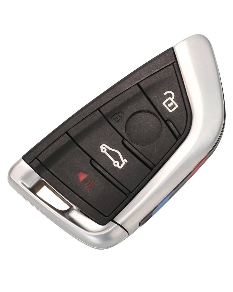 Autoschlüsselgehäus 3/4 Tasten Fernbedienung Autoschlüssel Keyless Entry Fob Für F CAS4 5 7 Serie Für X5 Für X6 2014-2016 Mit Einsteckschlüssel Autoschlüsselhülle(4buttons Black) von SOHINI