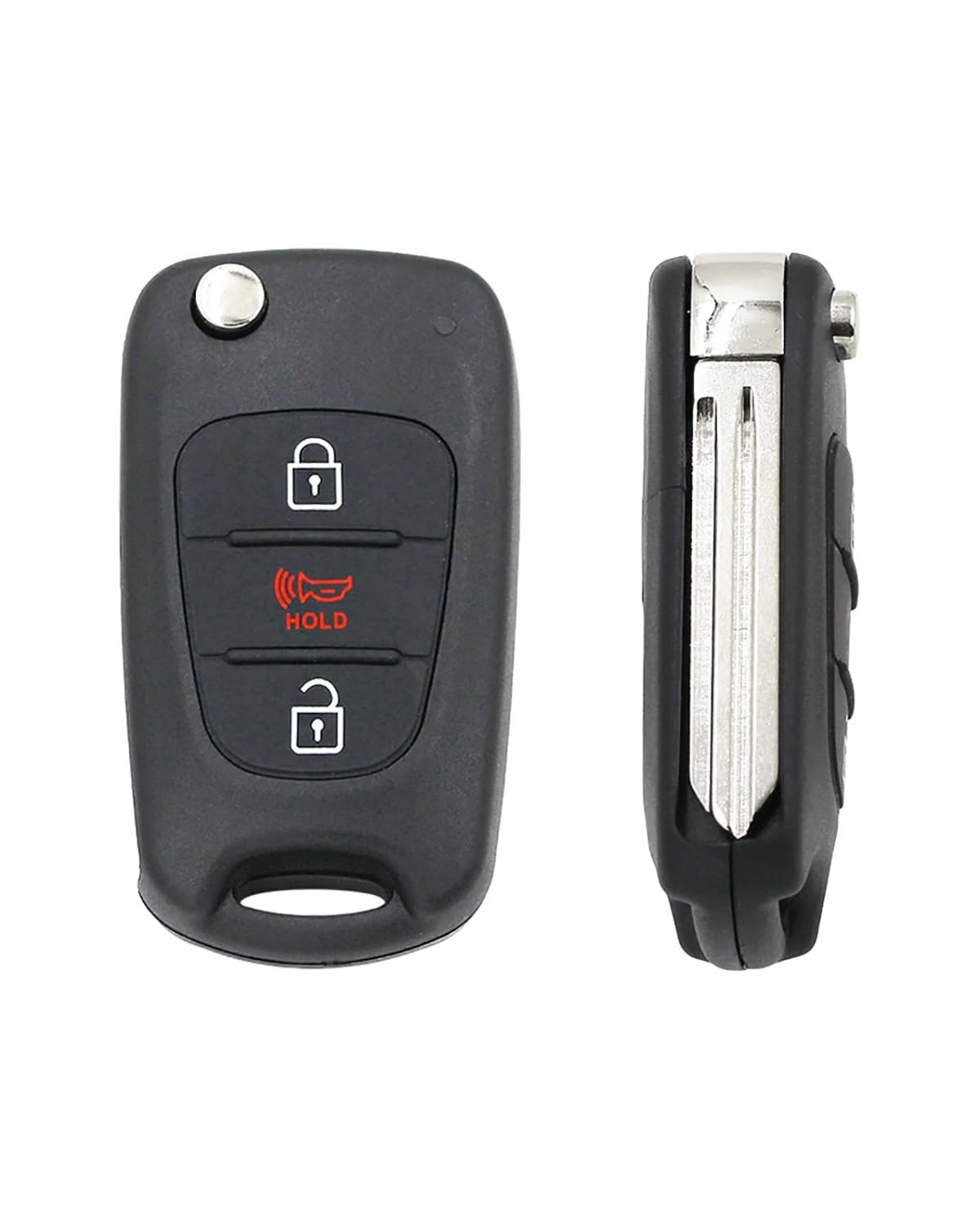 Autoschlüsselgehäus 3 Tasten Fernbedienung Autoschlüssel Shell Für Kia Für Picanto Für Sportage Für K5 Für Rio Picanto Flip Folding Remote Key Case Autoschlüsselhülle(for Rio1) von SOHINI