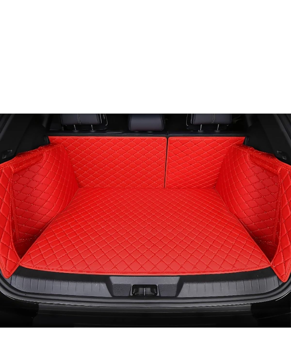 Boot Mat Boot Liner Für 508 2008 3008 308Sw 4008 5008 4008 308 207 wasserdichte Synthetisches Material Auto Zubehör Kofferraum Matte Kofferraummatte(Red) von SOHINI