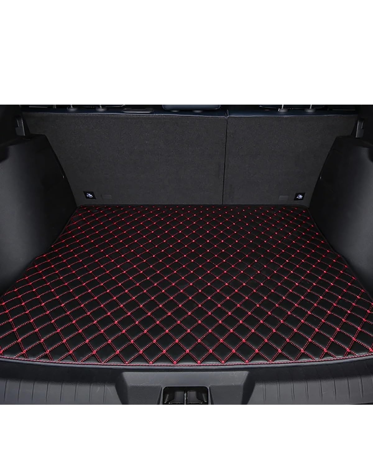 Boot Mat Boot Liner Für BYD Für Atto 3 Yuan Plus 2022 wasserdichte Synthetisches Material Auto Zubehör Kofferraum Matte Kofferraummatte(1Pcs-Black Red) von SOHINI