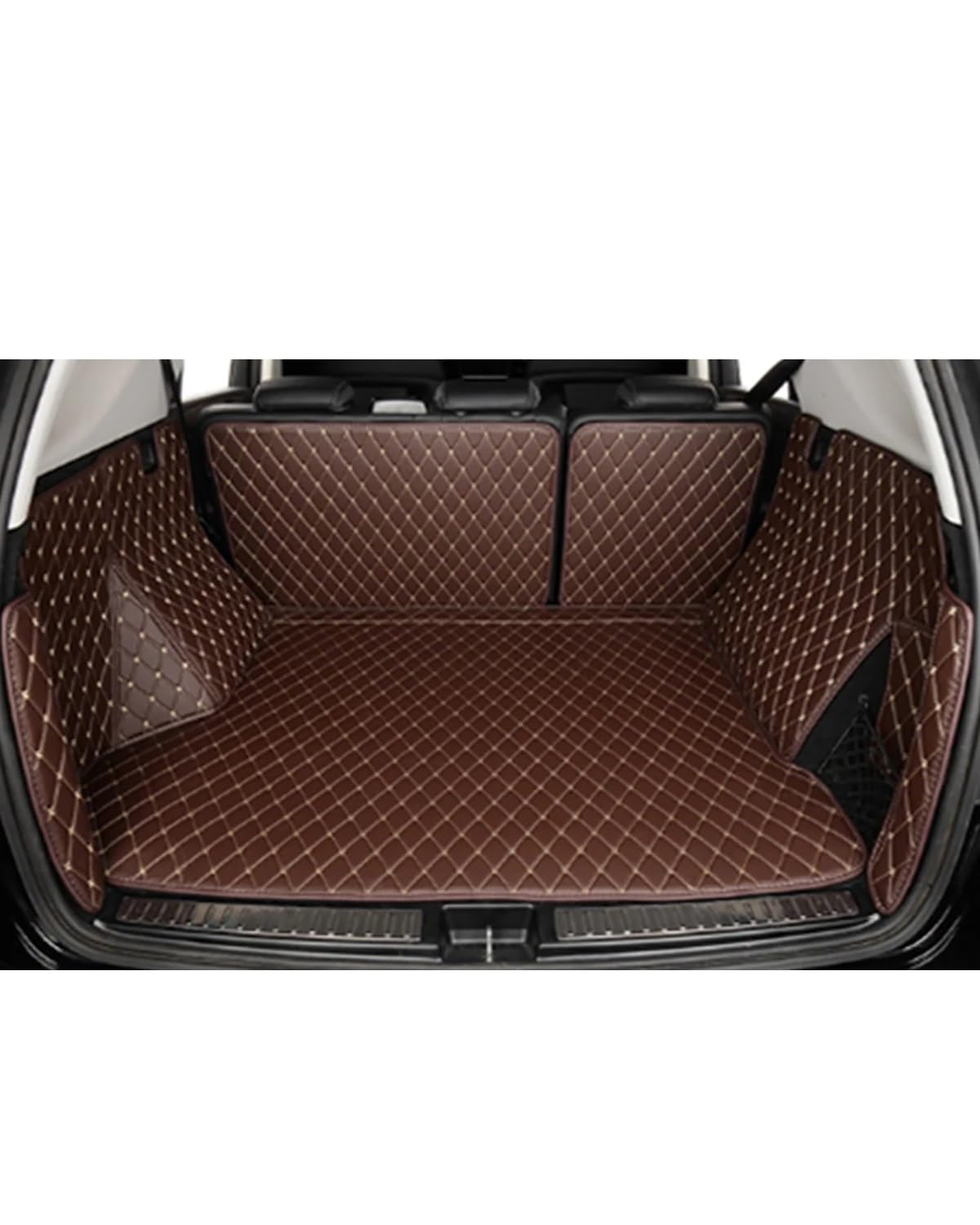 Boot Mat Boot Liner Für Benz Für GLS Für X167 2020 2021 2022 2023 Für 7 Sitze Kofferraummatten Autozubehör Autoteppich Kofferraummatte(2Coffee) von SOHINI