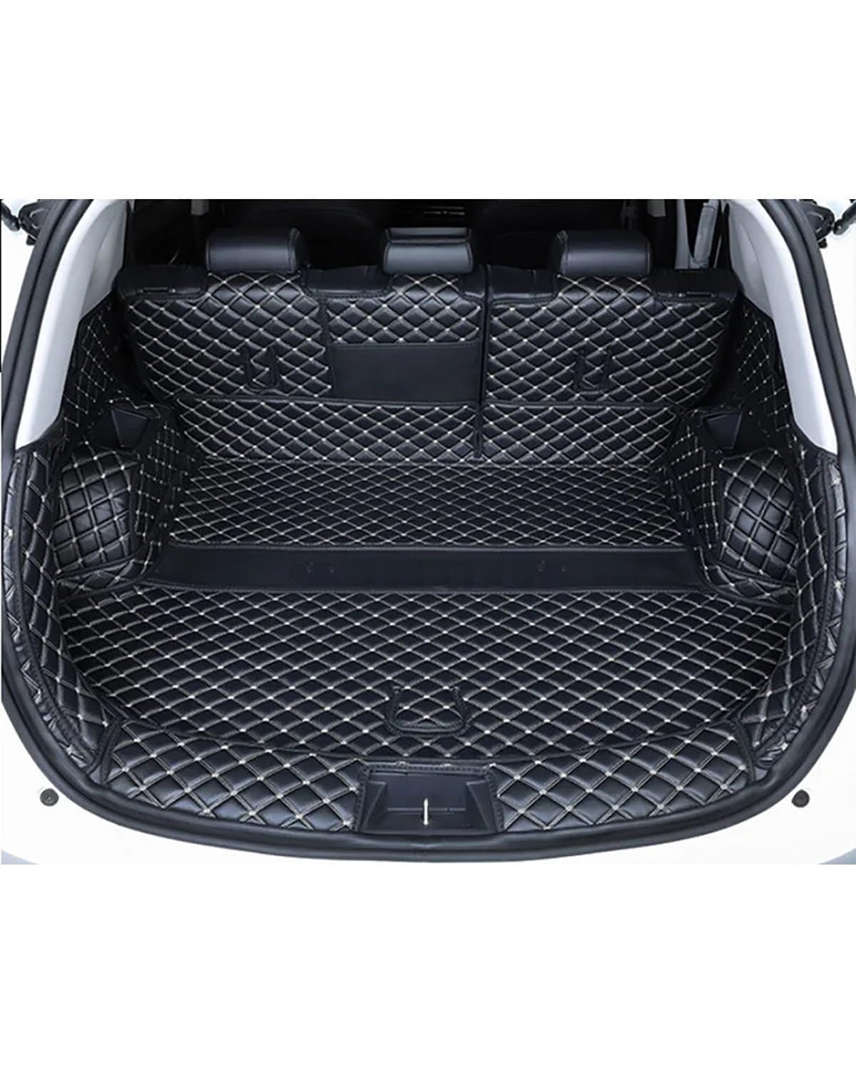 Boot Mat Boot Liner Für Changan Für CS75 Plus 2020-2024 Kofferraummatten Synthetisches Material Cargo Liner Kofferraumteppiche Heckinnendekoration Zubehör Kofferraummatte(Light Orange) von SOHINI