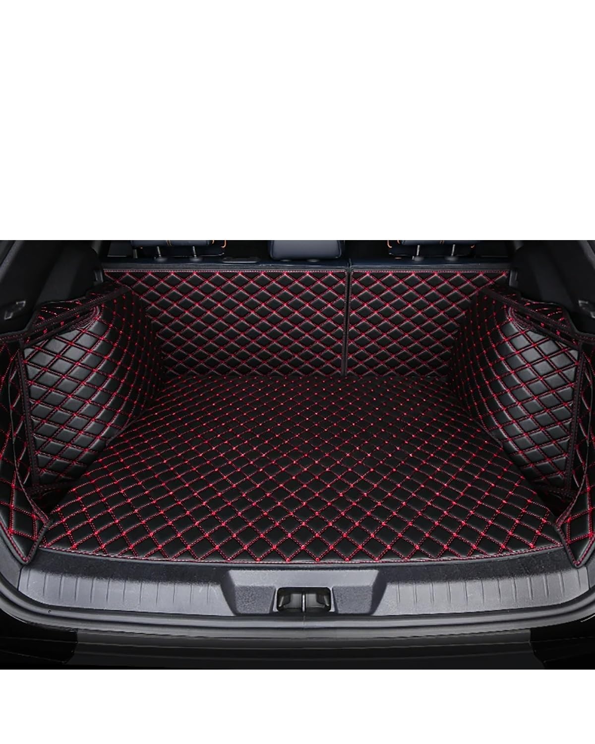 Boot Mat Boot Liner Für Chery Für Tiggo 7 8 Pro 3X wasserdichte Synthetisches Material Auto Zubehör Kofferraum Matte Kofferraummatte(Black Red) von SOHINI