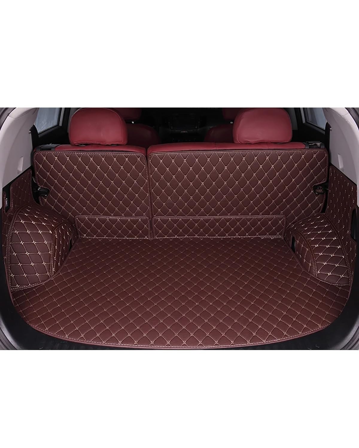 Boot Mat Boot Liner Für Chery Für Tiggo Für 5X Für Tiggo Für 3 4 Pro DR 5.0 2017 2018 2019 2020 2021 2022 2023 2024 Kofferraummatten Kofferraummatte(Wine red) von SOHINI