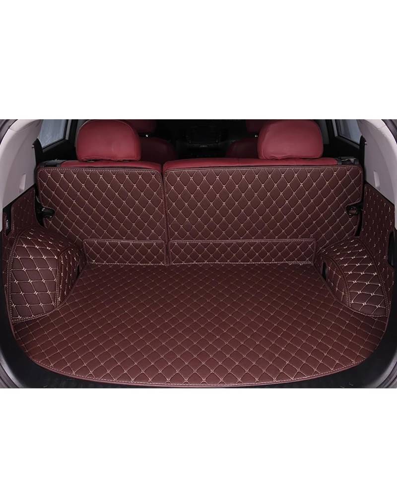 Boot Mat Boot Liner Für Chery Für Tiggo Für 8 Plus Pro Max 2020 2021 2022 2023 2024 Für 3 Reihe Sitze Auto Boot Teppich Auto Stamm Matten Kofferraummatte(Orange) von SOHINI