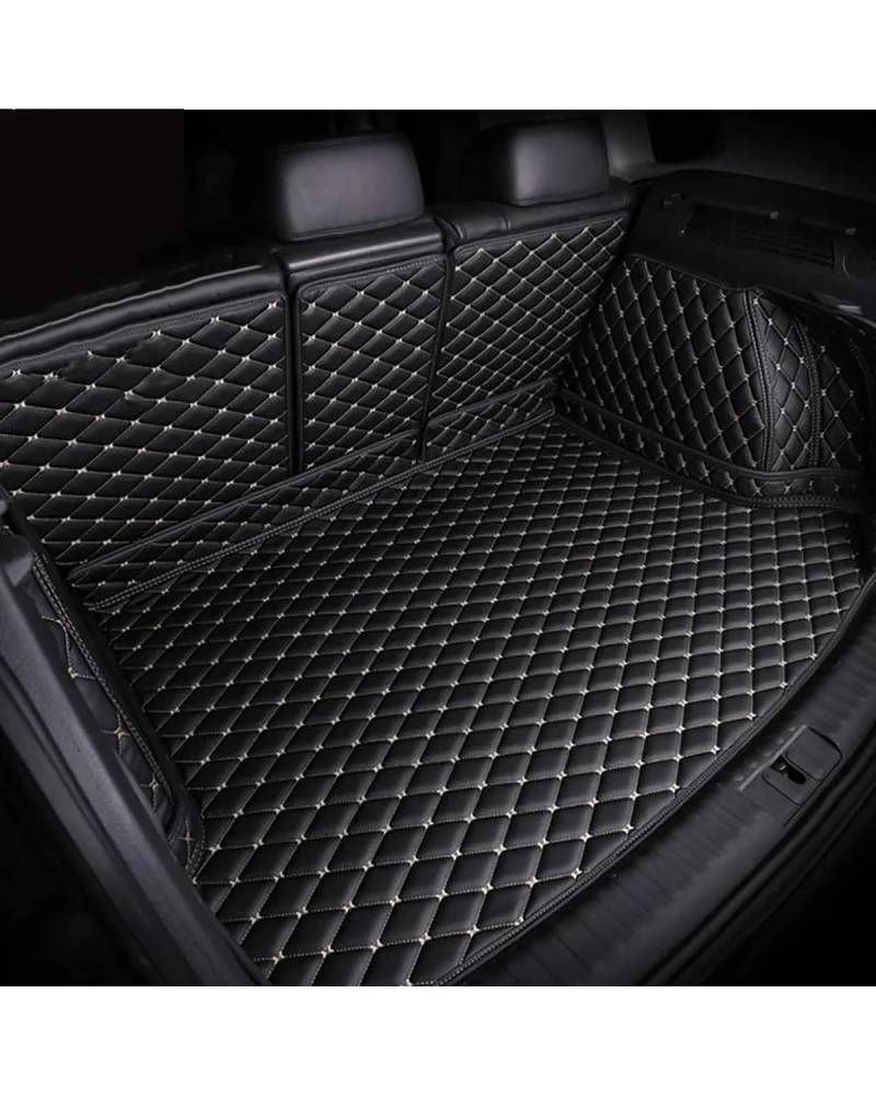 Boot Mat Boot Liner Für Geely Für Coolray 2019-2024 Auto Kofferraummatte wasserdichte Synthetisches Material Innen Bodenplatte Auto Zubehör Kofferraummatte(Balck Beige) von SOHINI