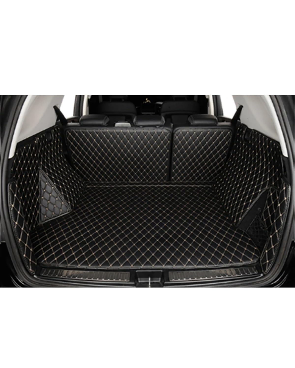 Boot Mat Boot Liner Für Genesis Für GV60 Für JW 2022 2023 2024 2025 Auto Zubehör Cargo-Liner Pads Auto Boot Teppich Auto Stamm Matten Kofferraummatte(4All Black) von SOHINI