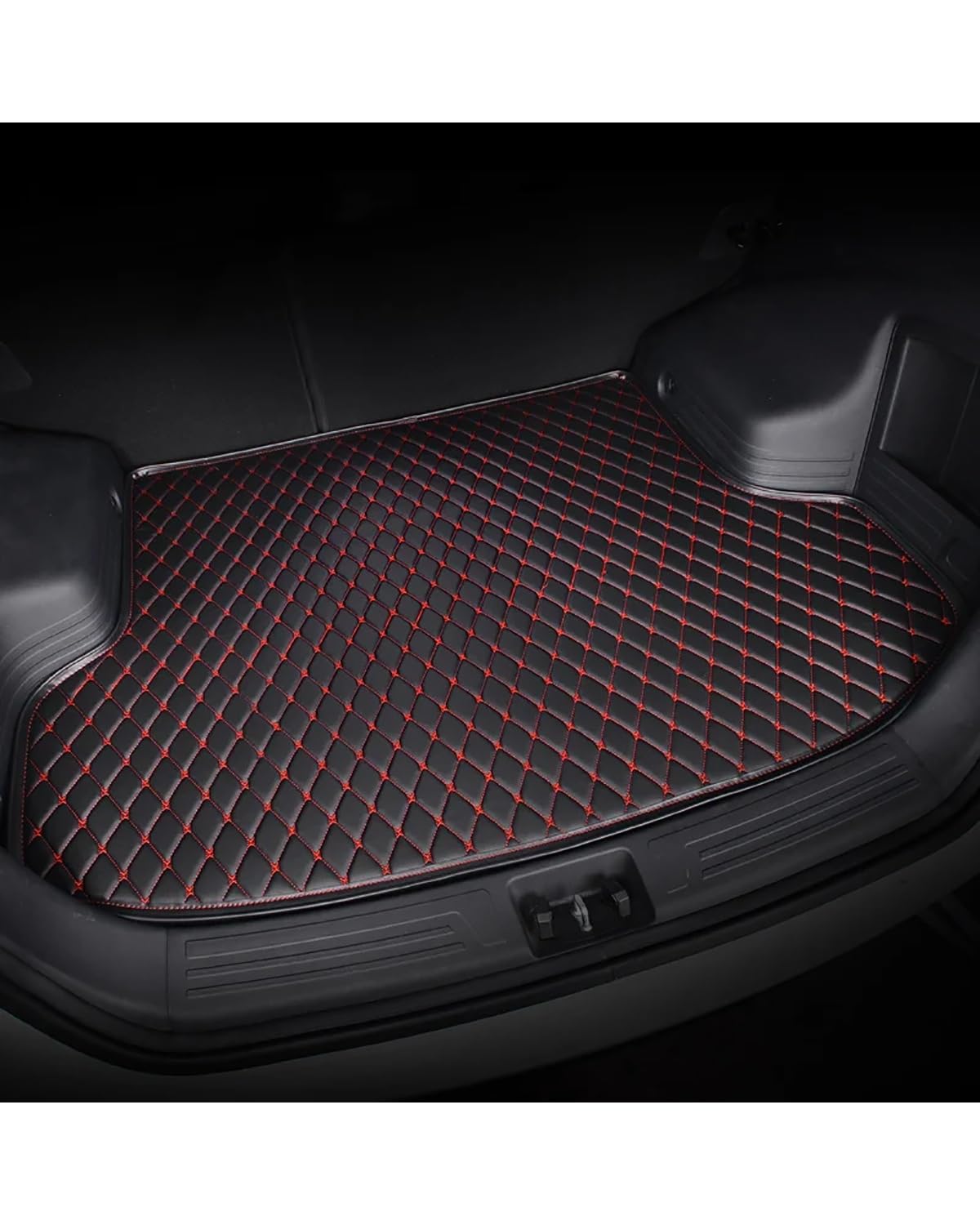 Boot Mat Boot Liner Für JAC Für S2 S3 S7 S4 Für A5 Für X7 Für X4 Auto Cargo-Liner Autos Zubehör Auto Stamm Matten Kofferraummatte(Black red) von SOHINI