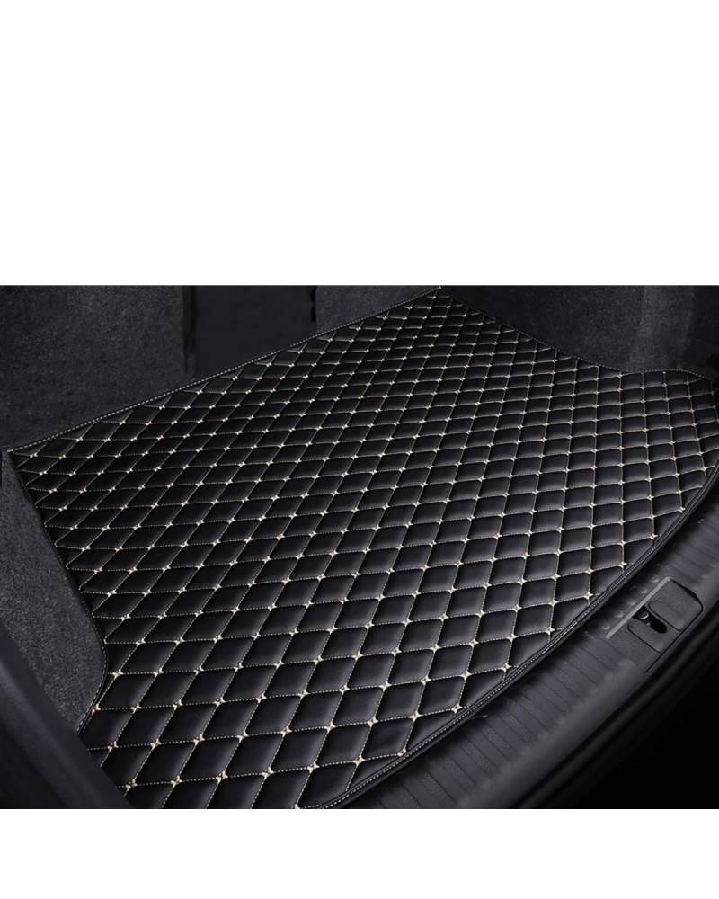 Boot Mat Boot Liner Für Panameraes 2010 2011 2012 2013 2014 2015 2016 Auto Kofferraum Matte Cargo-Liner Teppich Innen Teile Zubehör Abdeckung Kofferraummatte(Black and Beige) von SOHINI