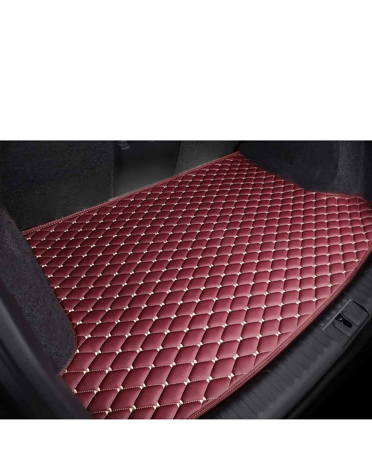 Boot Mat Boot Liner Für Panameraes 2010 2011 2012 2013 2014 2015 2016 Auto Kofferraum Matte Cargo-Liner Teppich Innen Teile Zubehör Abdeckung Kofferraummatte(Wind Red) von SOHINI