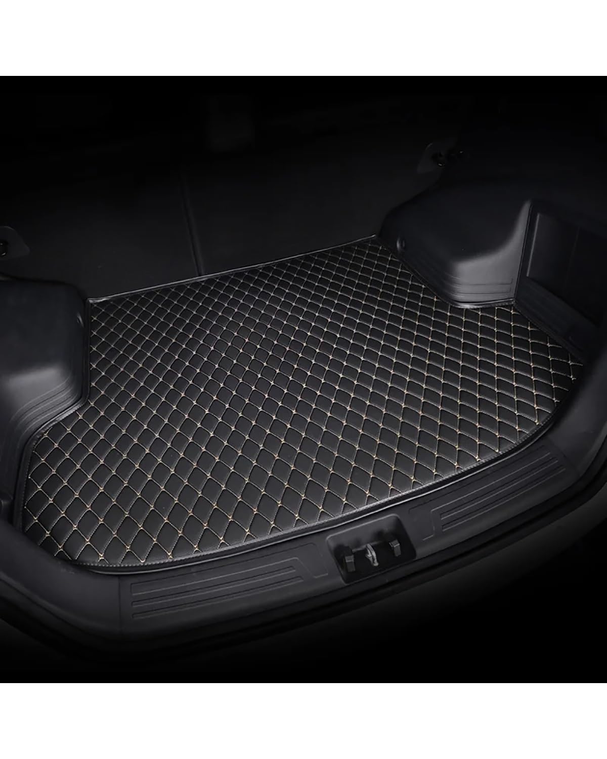 Boot Mat Boot Liner Für Roewe Für 350 360 550 750 950 W5 E950 RX5 I6 RX3 Ei5 RX8 Für Marvel X I5 I6 Für Whale Für LOMEMO Auto Stamm Matten Kofferraummatte(Black bige) von SOHINI