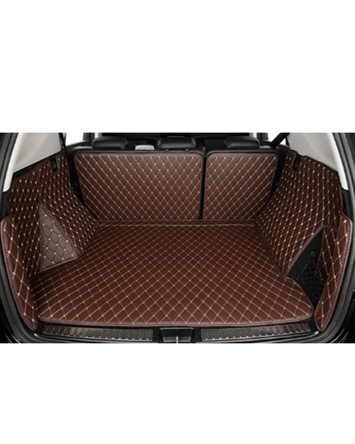 Boot Mat Boot Liner Für Suburban Für GMC Für Yukon Für XL 2007 2008 2009 2010 2011 2012 2013 2014 Auto Zubehör Auto Stamm Matten Kofferraummatte(2Coffee) von SOHINI