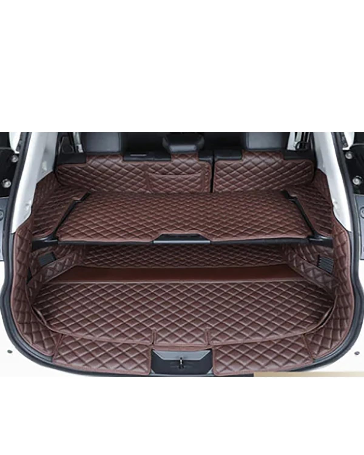 Boot Mat Boot Liner Für X-Trail T32 7 Sitze 2019 wasserdichte Kofferraumteppiche Laderaumauskleidung Für Xtrail 2018-2014 Gute Matten! Kompletter Satz Kofferraummatten Kofferraummatte(Coffee 1) von SOHINI