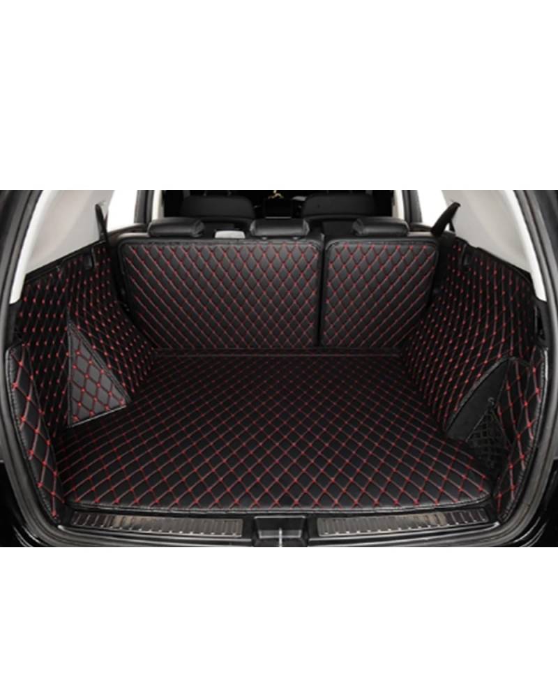 Boot Mat Boot Liner Für X6 Für E71 2008 2009 2010 2011 2012 2013 2014 Auto Zubehör Auto Stamm Matten Auto Boot Teppich Kofferraummatte(3Black with red) von SOHINI