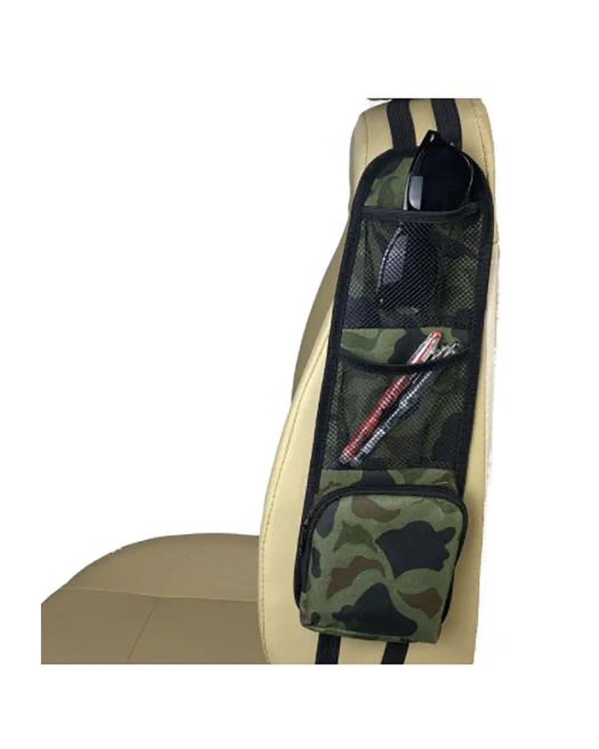 Gepäcknetz Ablagenetz Autositz-Organizer, Autositz-Seitenaufbewahrung, Hängende Tasche, Getränkehalter, Netztasche, Auto-Organizer, Innenzubehör Gepäcknetz Auto(Camouflage) von SOHINI