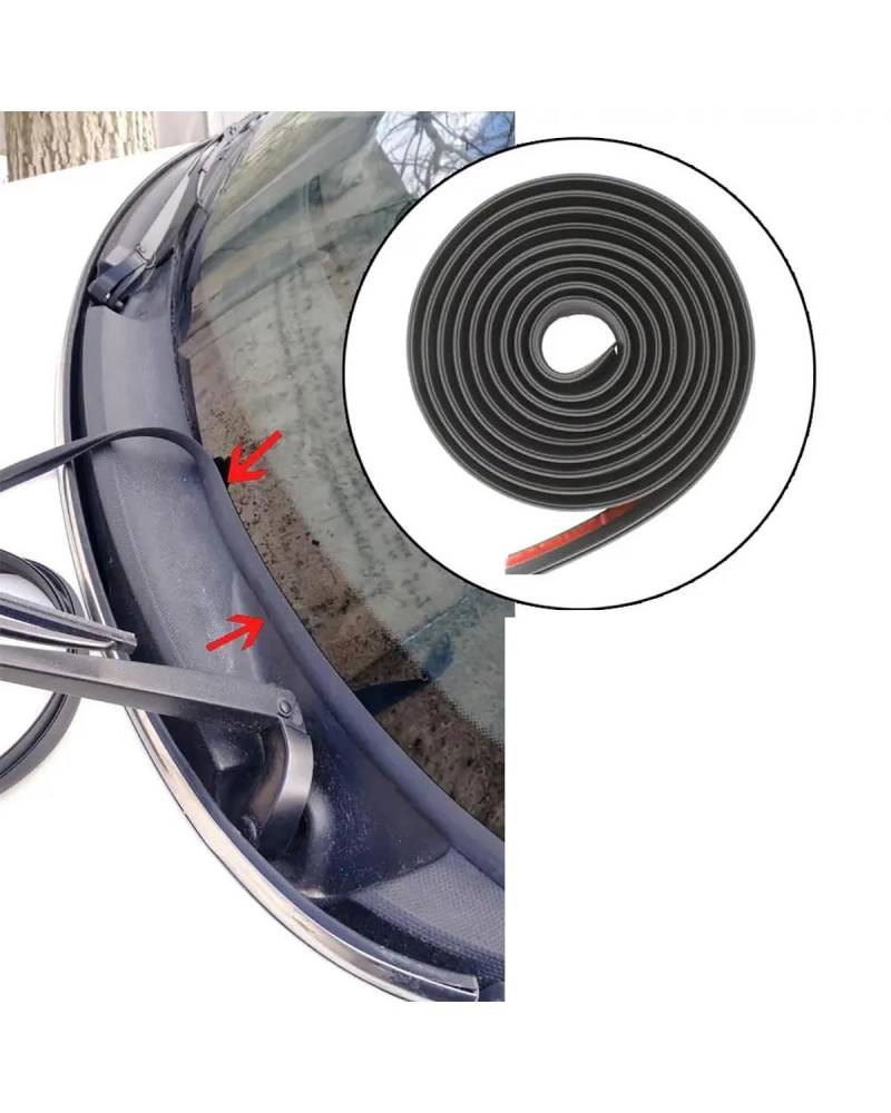H Typ 4 Gummi Auto Dichtungen Windschutzscheibe Klebeband Band Vorne Hinten Fenster Dichtung Dashboard Schiebedach Dichtung Streifen Tür Schutz Auto-Schalldämmungs-Dichtungsstreifen(2M) von SOHINI