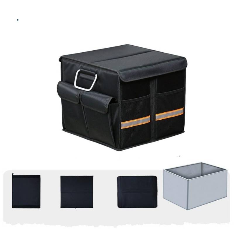 Kofferraum Organizer 36L Auto-Kofferraum-Organizer Mit Aufbewahrungsbox Faltbarer Griff Aus Aluminiumlegierung Reflektierender Streifen Für Auto SUV LKW Minivan Auto Kofferraumtasche von SOHINI