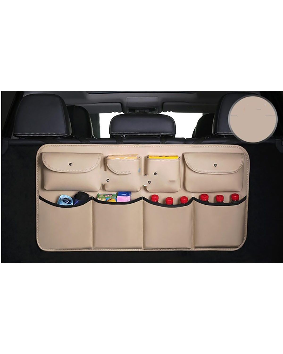 Kofferraum Organizer Auto-Aufbewahrungstasche Mit Mehreren Hängenetzen Für X1 Für X3 Für X4 Für X5 Für X6 Für X7 E84 F48 F39 E83 F25 G01 F26 Auto Kofferraumtasche(Beige) von SOHINI