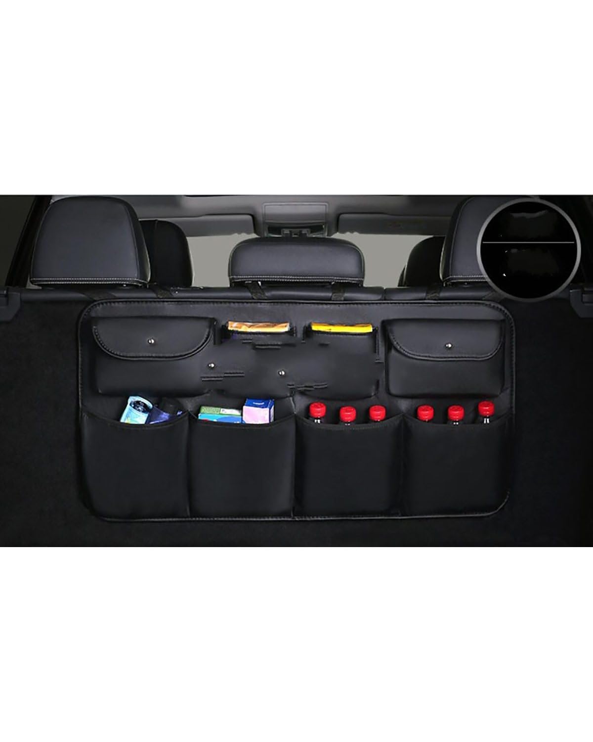 Kofferraum Organizer Auto-Aufbewahrungstasche Mit Mehreren Hängenetzen Für X1 Für X3 Für X4 Für X5 Für X6 Für X7 E84 F48 F39 E83 F25 G01 F26 Auto Kofferraumtasche(Black) von SOHINI