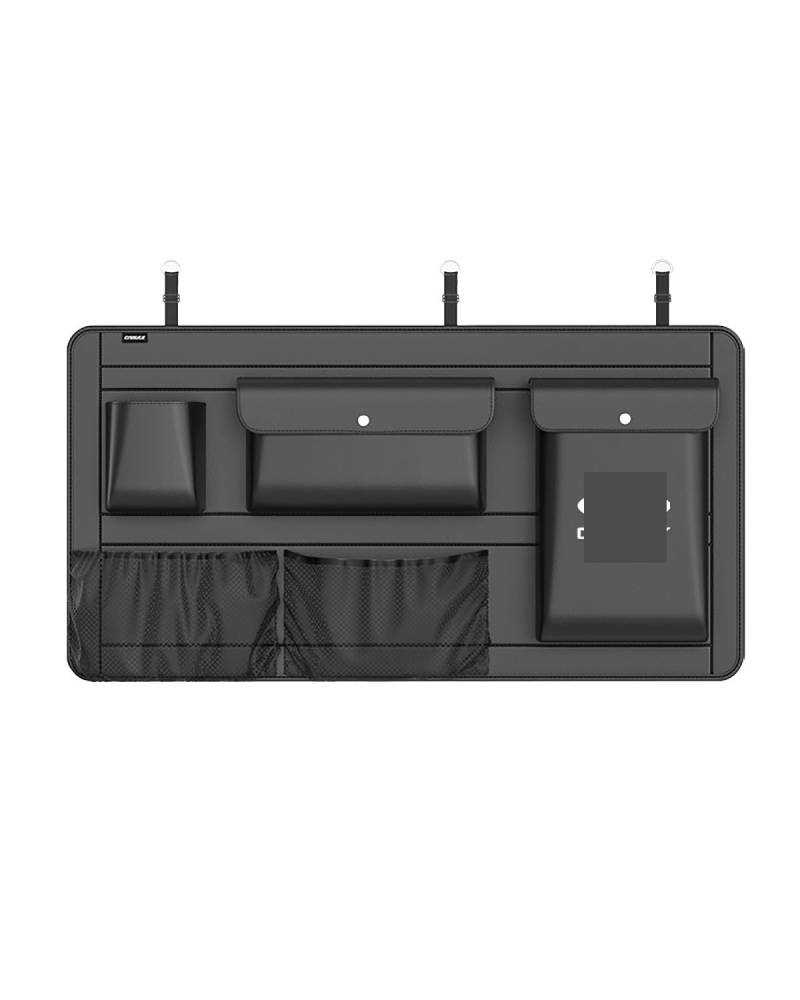 Kofferraum Organizer Auto-Kofferraum-Leder-Aufbewahrungstasche Auto-Sitzlehnen-Werkzeug-Hängeorganizer Für SUV Chery Omoda 3 Tiggo 3X 5X 3 5 7 Plus 8 Pro 9 T26 Auto Kofferraumtasche von SOHINI