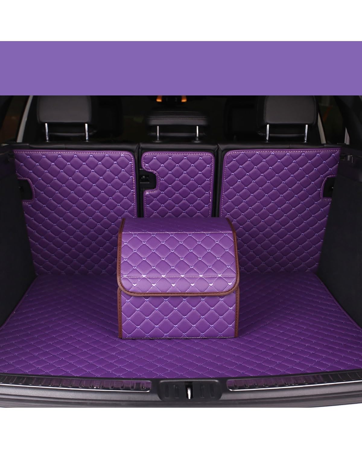 Kofferraum Organizer Auto-Kofferraum-Organizer-Box Aufbewahrungstasche Auto-Mülleimer Werkzeugtasche Klappbare Große Frachtaufbewahrung Verstauen Aufräumen Rosa/Blau Auto Kofferraumtasche(Purple S) von SOHINI