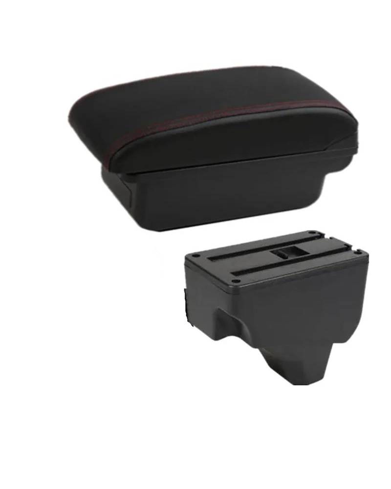 Armlehne Auto Für Peugeot 2008 208 2019 2020 2021-2024 Armlehne Box Auto Armlehne Lagerung Box Gewidmet Retrofit Teile Innen Auto Zubehör Mittelkonsole Auto(A1 Black line NO USB) von Sohini