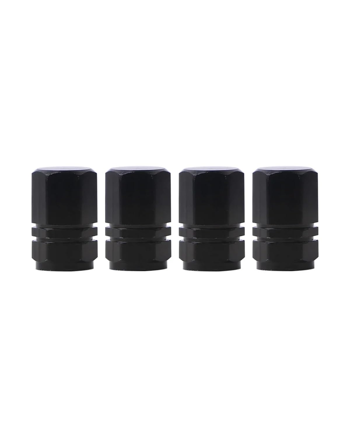 Ventilkappen 4PCS Aluminum Car Truck Motorcycle Tire Valve Stem Caps Tyre Valve Caps Ventilkappen Auto(Black) von SOHINI