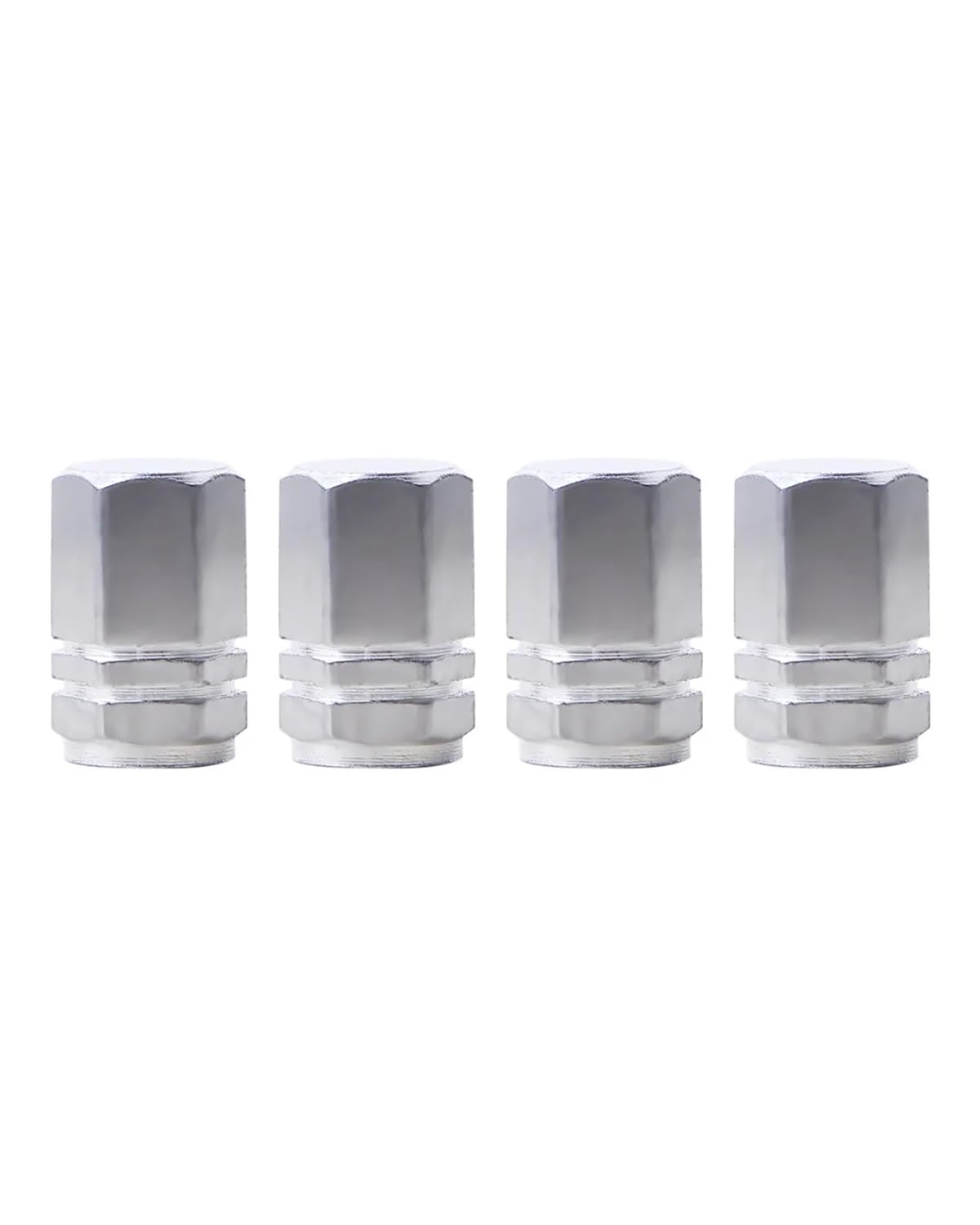 Ventilkappen 4PCS Aluminum Car Truck Motorcycle Tire Valve Stem Caps Tyre Valve Caps Ventilkappen Auto(Silver) von SOHINI