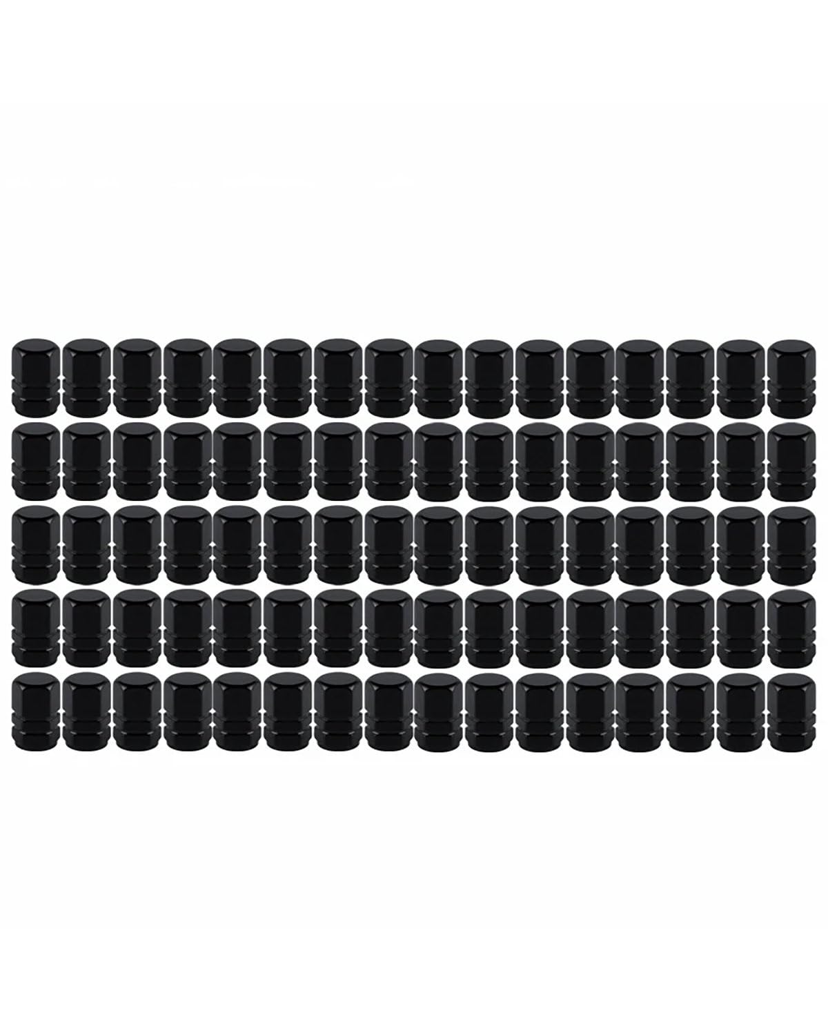 Ventilkappen 80PCS Aluminium Reifen Ventil Kappen Rad Ventil Kappen Auto Staubdicht Reifen Kappen Zubehör Ventilkappen Auto(Black-20Bags) von SOHINI