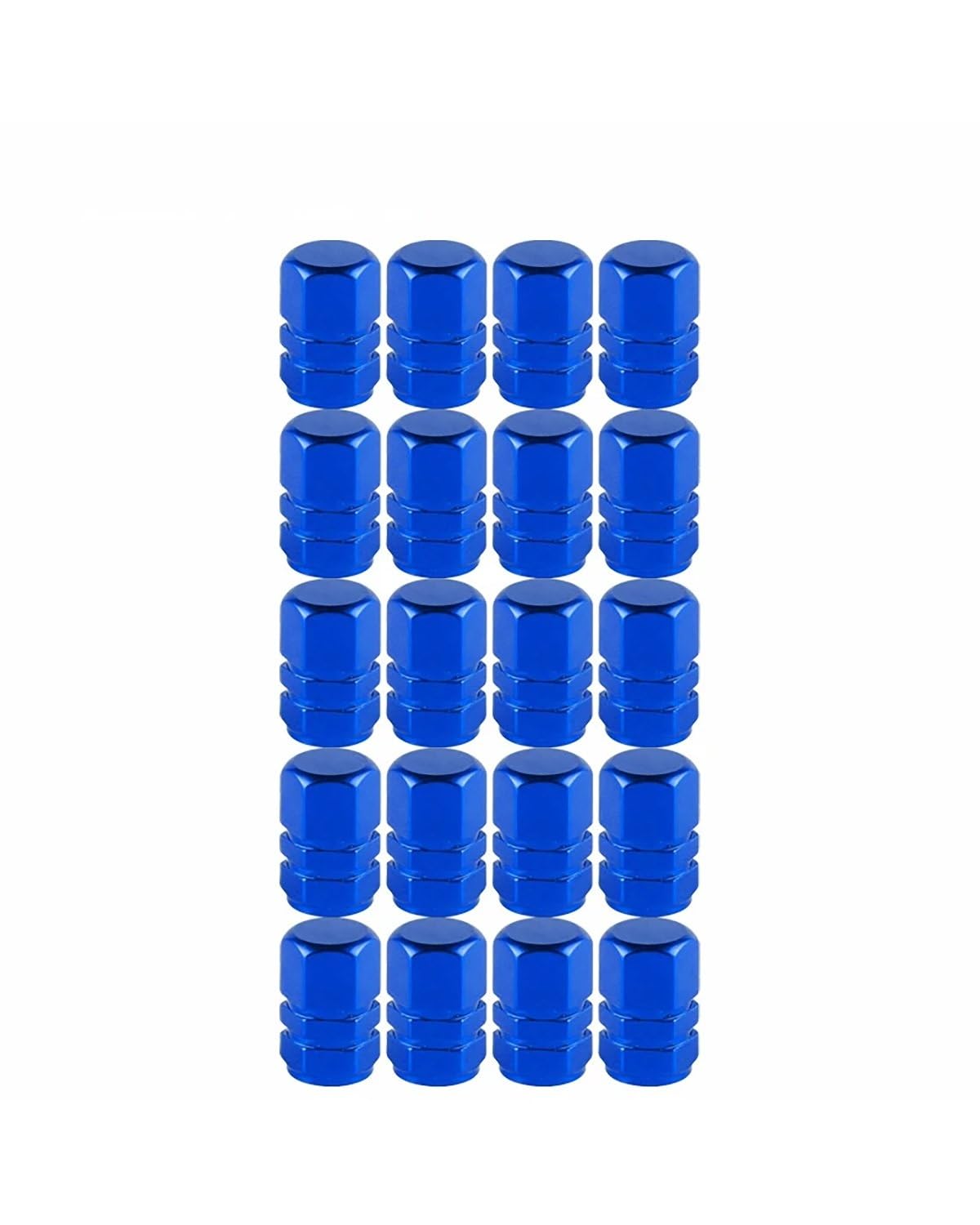 Ventilkappen 80PCS Aluminium Reifen Ventil Kappen Rad Ventil Kappen Auto Staubdicht Reifen Kappen Zubehör Ventilkappen Auto(Blue-5Bags) von SOHINI