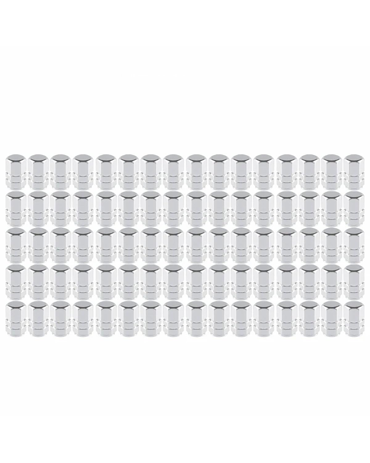 Ventilkappen 80PCS Aluminium Reifen Ventil Kappen Rad Ventil Kappen Auto Staubdicht Reifen Kappen Zubehör Ventilkappen Auto(Silver-20Bags) von SOHINI