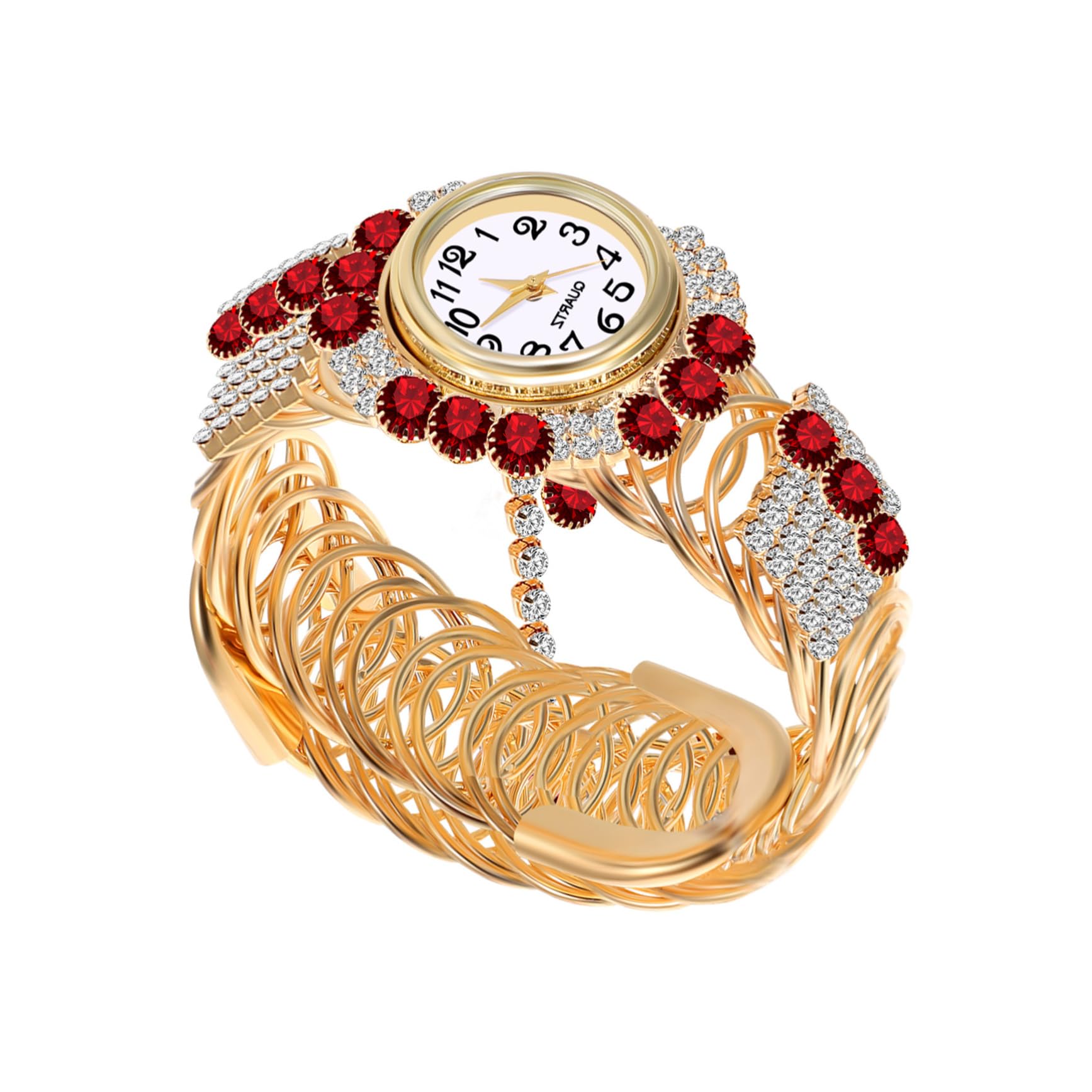 SOIMISS 1Stk Armbanduhr bescherung Weihnachten weinachts Stoßfest Wrist Watch Replica Watch für Frauen Hai-Uhren für Damen Schmuck Mädchen sehen Modeuhr für Mädchen Legierung rot von SOIMISS