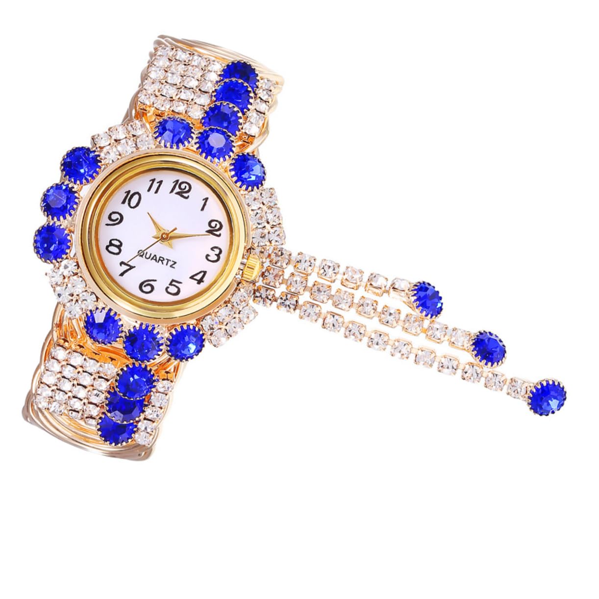 SOIMISS 2 Stk Damen Armbanduhr Damenuhren Frauen Schauen Zu Modeuhr Armband Für Frauen Strass Luxus-armband Paare Armbänder Reloj Damenarmbanduhr Damen Kleid Uhren Ihr Zinklegierung Blue von SOIMISS