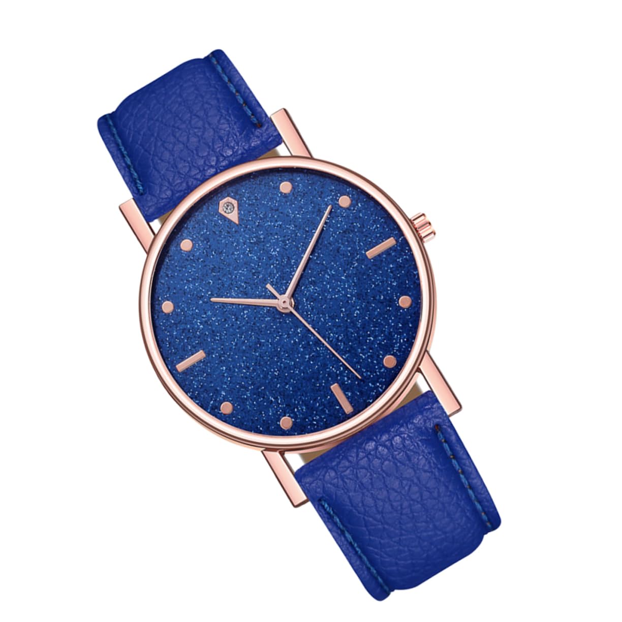 SOIMISS Damenuhr Mädchen sehen damen Armbanduhr für Mädchen mechanische Uhr Damengürteluhr damenarmbanduhr ladies watch stylische Armbanduhr Freizeituhr für Damen Kunstleder Blue von SOIMISS